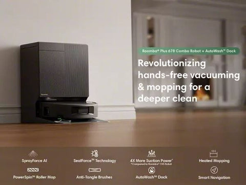 Roomba Plus 678 Combo robot + AutoWash dock